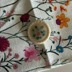 Floral Ceramic button pin
